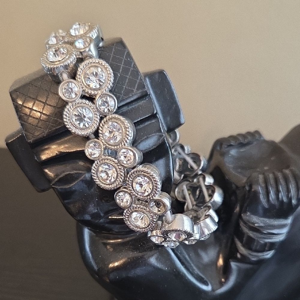 Elegant Silver Crystal Bracelet